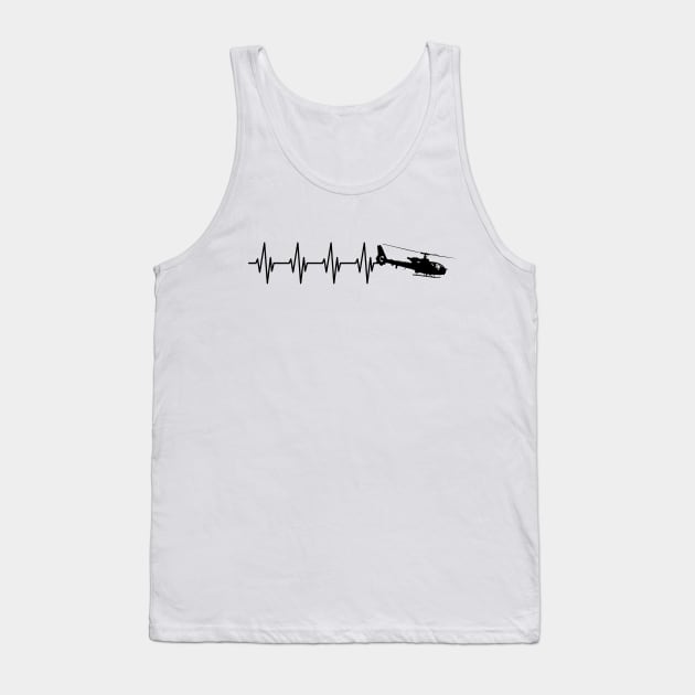 Helicopter heartbeat Tank Top by KC Happy Shop